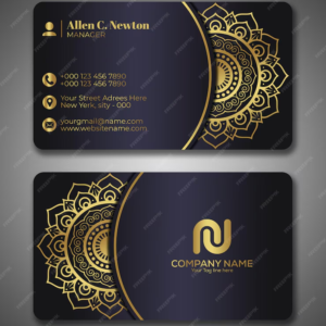 Luxury Golden business card design psd file